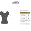 Stylites Round Neck Silk Short Sleeve Blouse with Waistband Size Chart