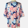 Stylites Round Neck Silk Short Sleeve Blouse with Waistband