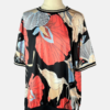 Stylites Round Neck Silk Short Sleeve Blouse with Waistband