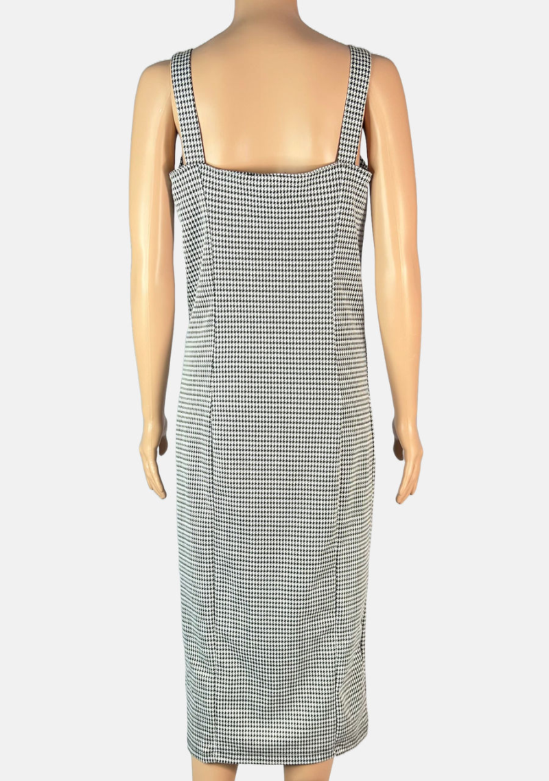 Stylites Sleeveless Plaid Midi Dress