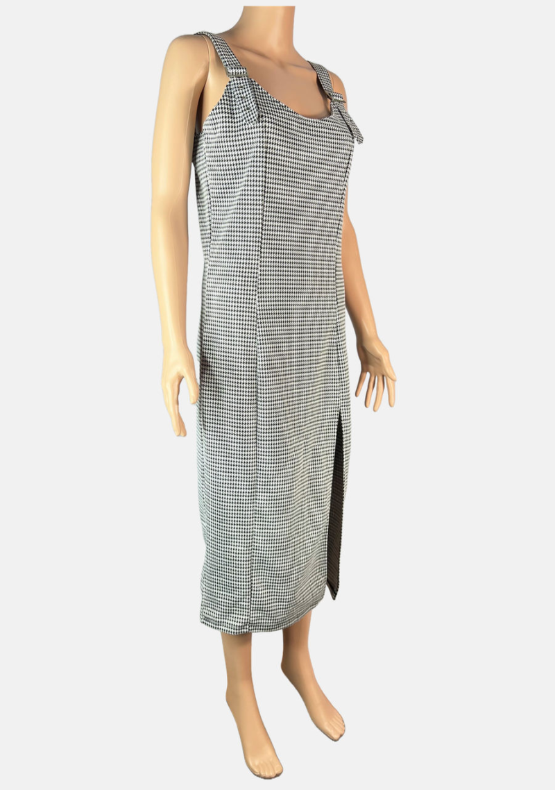 Stylites Sleeveless Plaid Midi Dress