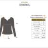 Stylites Slim Knit Cotton Gold Button Long Sleeve Blouse with Turtle Neck Size Chart