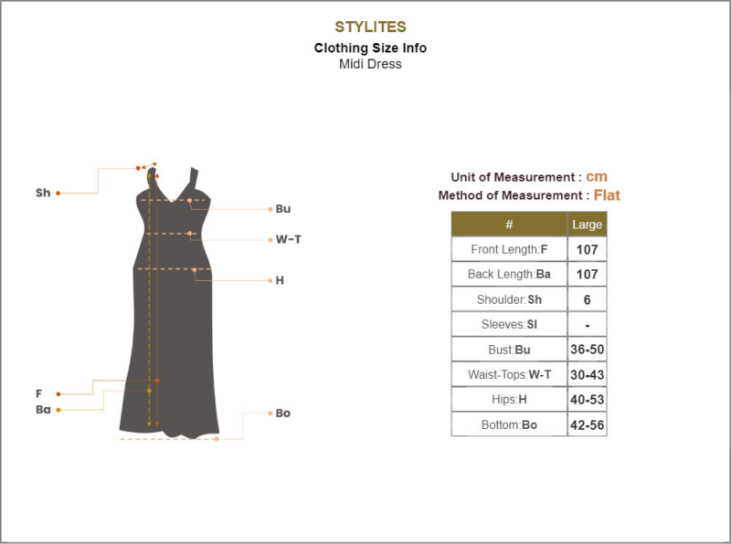 Stylites Open Lower Back Casual Sleeveless Long Dress Size Chart