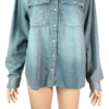 Stylites Soft Denim Long Sleeve Blouse with Collar