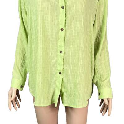 Stylites Linen Button Up Long Sleeve Blouse