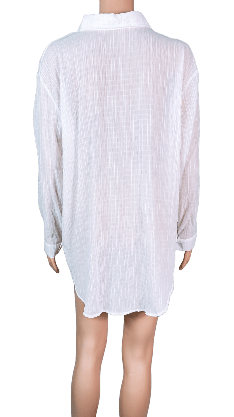 Stylites Linen Button Up Long Sleeve Blouse