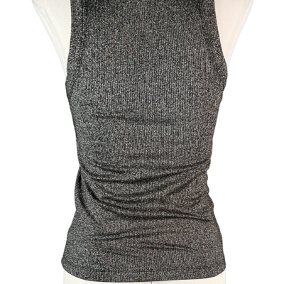 Stylites Glittery Silver Metallic Tank Top