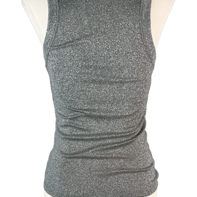 Stylites Glittery Silver Metallic Tank Top