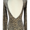 Stylites Knot Back Leopard Print Long Sleeve Bodysuit