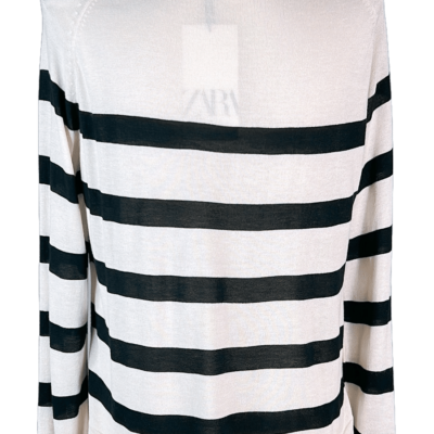 Stylites Soft & Light Fabric Basic Knit Stripe Design Sweater