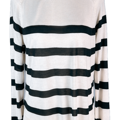 Stylites Soft & Light Fabric Basic Knit Stripe Design Sweater