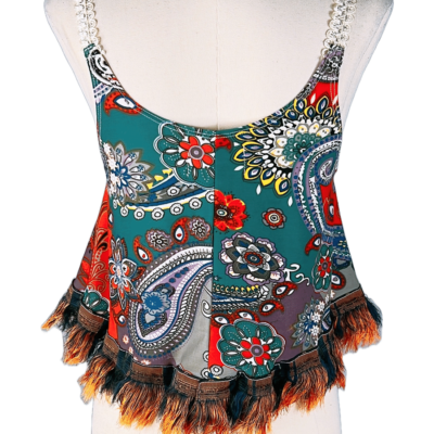 Stylites Cherish Bohemian Design Crop Top Crop Top Blouse