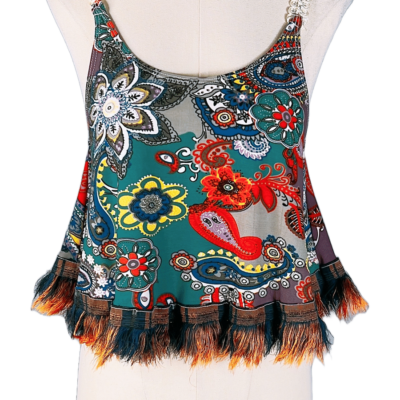 Stylites Cherish Bohemian Design Crop Top Crop Top Blouse