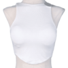 Stylites Women's High Round-Neck Padded Sleeveless Crop Top Blouse