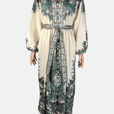 Stylites Women's Bohemian V-Neck Spring Summer Print Maxi Dress