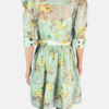 Stylites Zimmerman Inspired Linen Floral Print Short Sleeve Short Dress with Belt