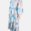 Stylites Floral Pattern High Neck Lantern Long Sleeves Maxi Long Dress