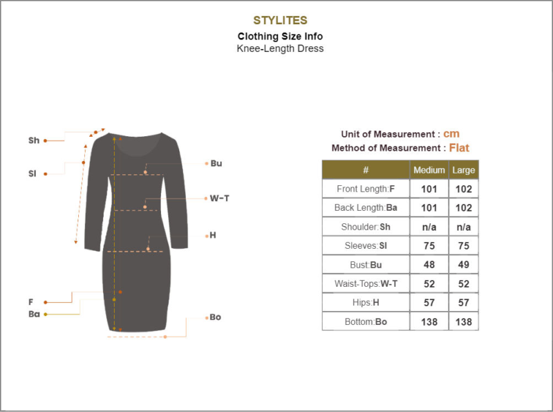 Stylites Retro Vintage Print Design Pearl Front-Button Lantern Long Sleeve Short Dress with Belt Size Chart