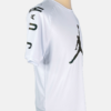 Stylites Nike Round Neck Shirt with Semi-Reflecting Dark Purple-Green Chrome Air Jordan Logo Front Print and "AIR JORDAN" Text on Sleeves