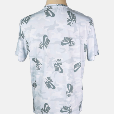 Stylites Nike Round Neck Shirt with Light Gray Camouflage Design and Nike AIr Logo Prints