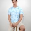 Stylites Nike Round Neck Shirt with Light Blue Camouflage Design and Nike AIr Logo Prints