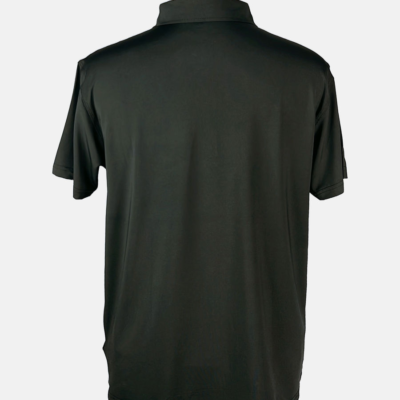 Stylites Under Armor Zip Up Polo Shirt with Black Under armor Logo on Left Chest and a "UNDER ARMOR" Text and Circular Loops Sillhouette Front Print