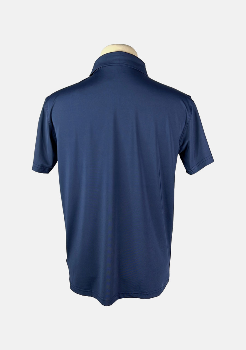 Stylites Under Armor Zip Up Polo Shirt with Black Under armor Logo on Left Chest and a "UNDER ARMOR" Text and Circular Loops Sillhouette Front Print