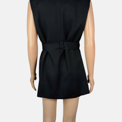 Stylites Vest Dress with Two Breast Pockets and included Cloth Belt