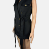 Stylites Vest Dress with Two Breast Pockets and included Cloth Belt